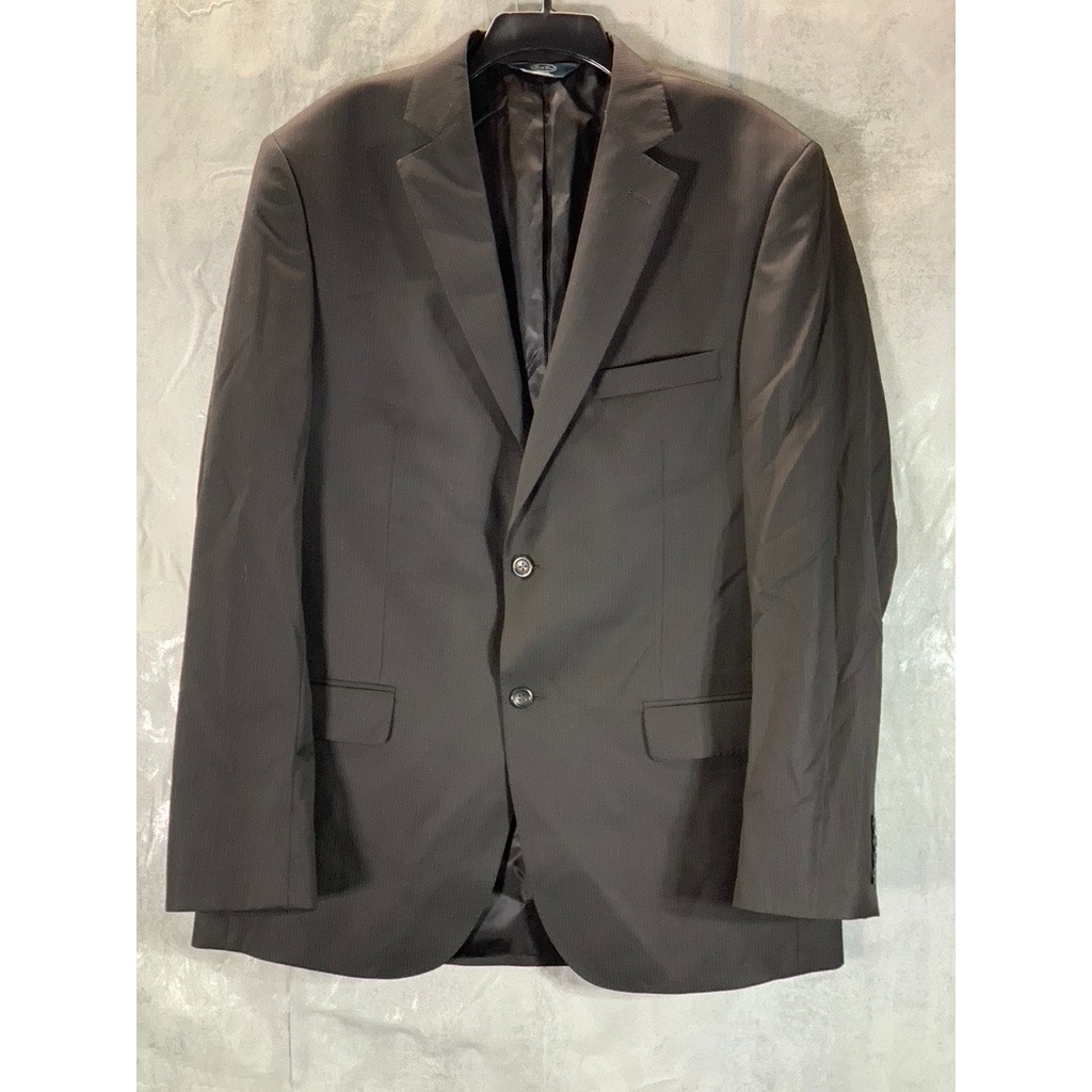 Pronto Oumo Platinum Men's Black Long Two-Button Modern Fit Suit Jacket Sz 44l